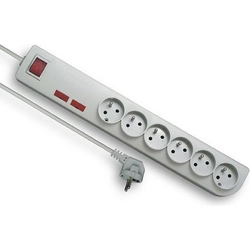 Elgotech power strip PSF2 anti-surge 6 sockets 5 m white (PSF2-605)