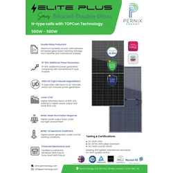 Elite Plus Series_Double Glass_Bifacial - N tipo TOPCon -575W