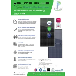 Elite Plus Series_Double Glass_Bifacial - N tipo TOPCon -580W