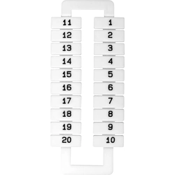 EM Group Marker for klemrækker 2,5-70mm2 /1-20/ hvid 20szt. (43192)