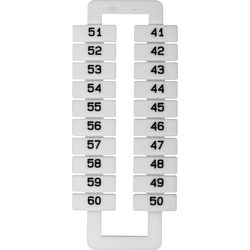 EM Group Marker för plintar 2,5-70mm2 /41-60/ vit 20szt. (43192)