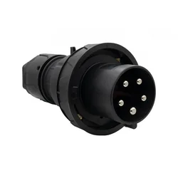 Enchufe 63A/5P 380V-415V /FE/ IP67 negro F7.0163