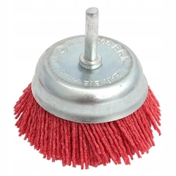 END ABRASIVE BRUSH PVC WITH A SHAFT 100MM