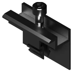 End clamp with click fastening