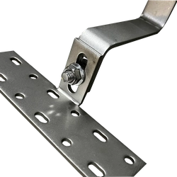 Enerack adjustable roof hook for rail with screw, tile roof support structure