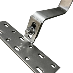 Enerack fixed roof hook for rail with screw, tile roof support structure