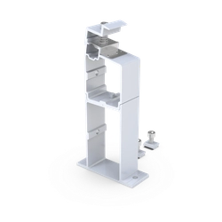 Enerack rear leg with 10° clamp, ULT flat roof support structure