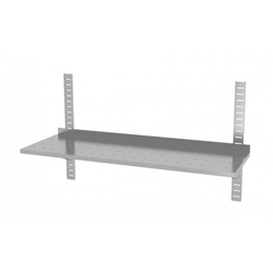 Enkelt, perforeret justerbar hylde med to konsoller 1300 x 300 x 600 mm POLGAST 381133-PERF 381133-PERF