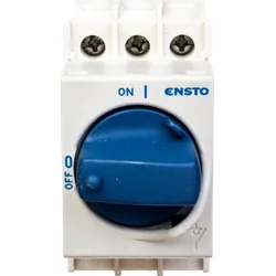 Ensto Isolating διακόπτης 3P 40A με μπλε κουμπί KS 3.40