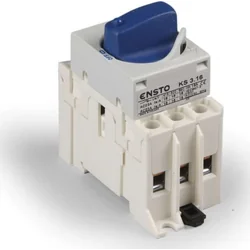 Ensto Switch disconnector 3P 63A with blue knob DIN installation KS3.63
