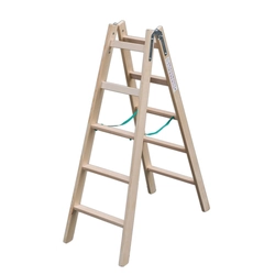 Escalera de mano de madera 2x5 de peldaños