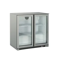 Espositore professionale da bar 2-drzwiowa acciaio inox 201L DBQ220SO / VETRO