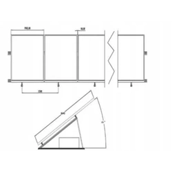 Estructura de aluminio estructura de lastre de techo plano 25st