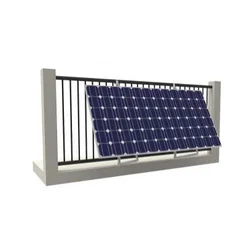 Estructura de aluminio para sistema fotovoltaico de balcón.