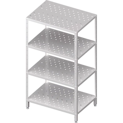 Étagères perforées pour rack d'entrepôt 1300x500x1800, Stalgast boulonné