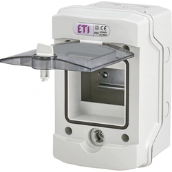 ETI 001101060 Aufputzgehäuse 4 Mod.IP65 transparente Tür ECH-4G