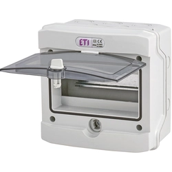 ETI 001101061 Surface-mounted housing 8 mod.IP65 transparent door ECH-8G