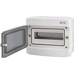 ETI 001101062 Surface-mounted housing 12 mod.IP65 transparent door ECH-12PT