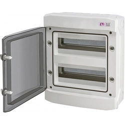 ETI 001101067 Surface-mounted housing 24 mod.IP65 transparent door, (N-divided)ECH-24PT-s