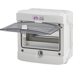 ETI 001101176 Surface-mounted housing 6 mod.IP65 transparent door ECH-6G