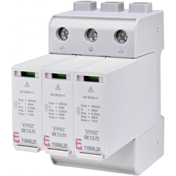 ETI 002440580 Ogranicznik przepięć T1, T2 (B, C) - do systemów PV ETITEC EM T12 PV 1100/6,25 Y