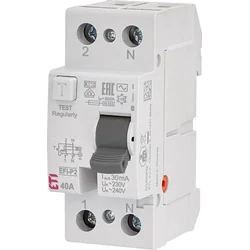 ETI Disyuntor de corriente residual EFI-P2 CA 40/0.03