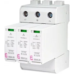 ETI överspänningsavledare T1 T2 (B och C) för ETITEC EM PV-system T12 PV 1100/6,25 Y