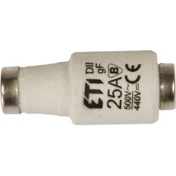 Eti-Polam Fuse link 25A DII gF / BiWts 500V AC/440V DC E27 002312107