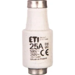 Eti-Polam Fuse link 25A DII gG / BiWtz 500V AC/250V DC E27 002312407 /5szt./