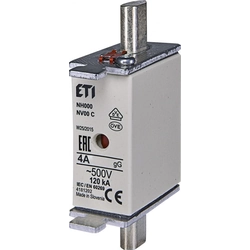 Eti-Polam Wkładka bezpiecznikowa COMBI NH00C 4A gG/gL 500V WT-00C (004181202)