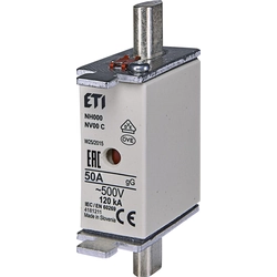 Eti-Polam Wkładka bezpiecznikowa COMBI NH00C 50A gG/gL 500V WT-00C (004181211)