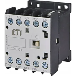 Etipo ETI Polam motor contactor 004641107 miniature CEC016.01 24V-DC