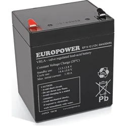 Europower baterija 12V 5Ah AGM Europower EP5-12