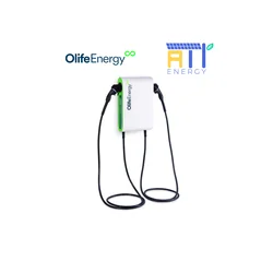 EV Charger OlifeEnergy DoubleBox Base with straight cable