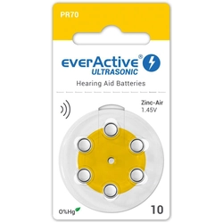 EverActive Baterija za slušni aparat PR70 6 kom.