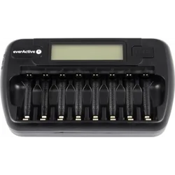 EverActive charger EVERACTIVE AAA/AA PROCESSOR CHARGER, 8 FULLY INDEPENDENT CHANNELS, CHARGING, REFRESHING, ADAPTER 12V INCLUDED.NC-800