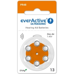 EverActive Høreapparat batteri PR48 6 stk.