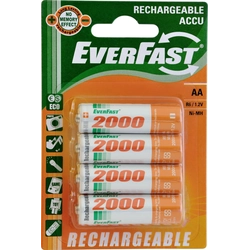 Everfast AA-batterij / R6 2000mAh 4 st.