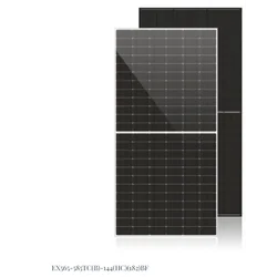 EXIOM modulis 580W – juodas – TOPCON – BIFACIAL – baltas dvigubas stiklas -144(HC)(182)