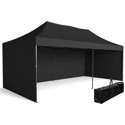 Express shopping paviljoen 3x6 m 3 muren zwart