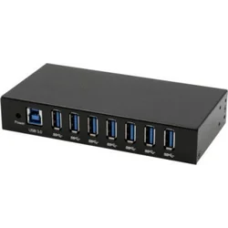 Exsys EXSYS EX-11237HMS 7-portowy HUB USB 3.2 Gen 1 Kit Din-Rail cu chipset VIA VL811+