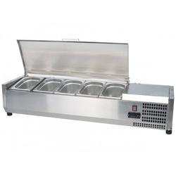 EXTENSION DE RÉFRIGÉRATEUR AVEC COUVERCLE INOX 5XGN1/4 INVEST HORECA VRX120/33SN VRX120/33SN