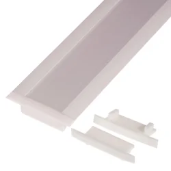 Extremidade do perfil T-LED V7W plástico branco Variante: Extremidade do perfil V7W plástico branco