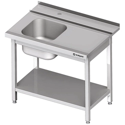 Loading table (P) 1-compartment | with STALGAST dishwasher shelf | 1100x750x880 mm | welded