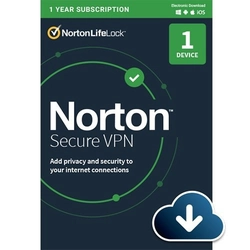 NORTON SECURE VPN ENG 1 uživatel na 1 zařízení na 1 rok - elektronická licence