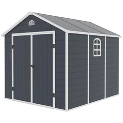 AVE H tool house, 239 x 280 x 242 cm, dark gray