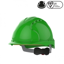 Safety Helmet JSP Evo3 with ventilation, adjustable Green