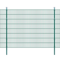 2D Fence panels and posts 2008x1630 mm 46 m green