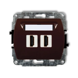 Socket outlet Karlik 4HDMI-2 Brown IP20