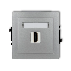 Socket outlet Karlik 7DHDMI-1 Metallic silver IP20